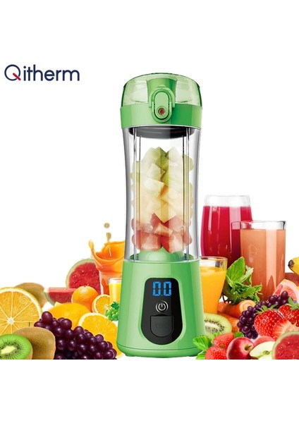 Mor Tarzı 380 ml Mini Taşınabilir Sıkacağı USB Elektrikli Portakal Sıkacağı Meyve Smoothie Blenderı Mikser Ev Meyve Suyu Bardağı Sıkacağı Makinesi (Yurt Dışından)