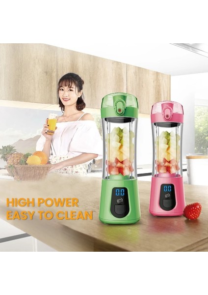 Mor Tarzı 380 ml Mini Taşınabilir Sıkacağı USB Elektrikli Portakal Sıkacağı Meyve Smoothie Blenderı Mikser Ev Meyve Suyu Bardağı Sıkacağı Makinesi (Yurt Dışından)