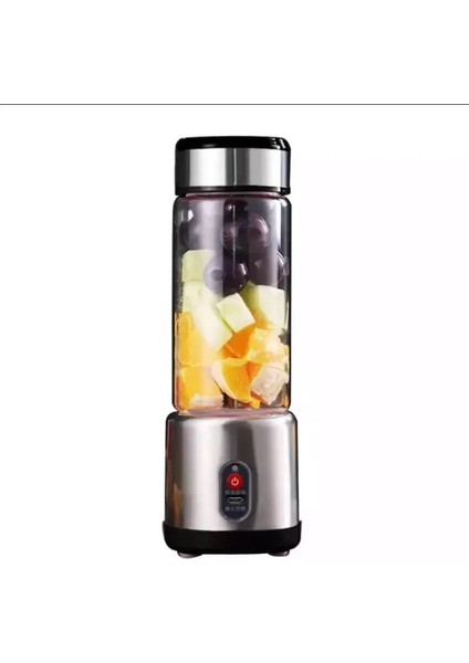 Siyah Stil 450 ml Taşınabilir Sıkacakları Çok Fonksiyonlu Elektrikli Blender USB Şarj Edilebilir Elektrikli Mikser Meyve Portakal Milkshake Suyu Yapma Makinesi (Yurt Dışından)
