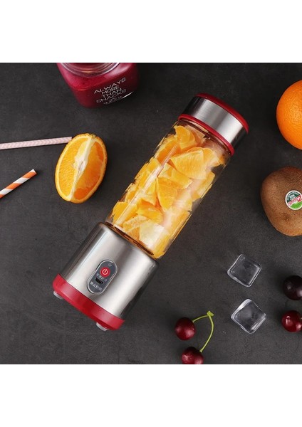 Siyah Stil 450 ml Taşınabilir Sıkacakları Çok Fonksiyonlu Elektrikli Blender USB Şarj Edilebilir Elektrikli Mikser Meyve Portakal Milkshake Suyu Yapma Makinesi (Yurt Dışından)