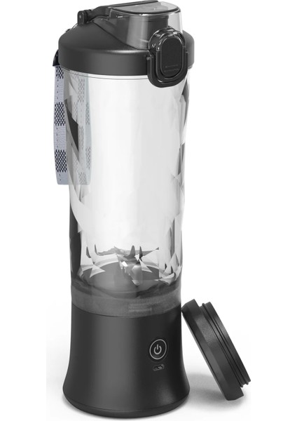 Siyah Stil 36V 600 ml Su Geçirmez Güçlü Taşınabilir Blender Elektrikli Meyve Sıkacağı Bardağı Meyve Smoothie Mikserler Sallar USB Şarj Edilebilir Mini Blender (Yurt Dışından)