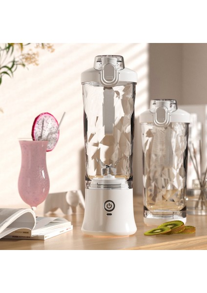Siyah Stil 36V 600 ml Su Geçirmez Güçlü Taşınabilir Blender Elektrikli Meyve Sıkacağı Bardağı Meyve Smoothie Mikserler Sallar USB Şarj Edilebilir Mini Blender (Yurt Dışından)