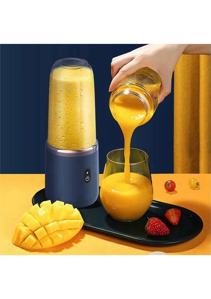 Kırmızı Stil 6 Bıçaklı Taşınabilir Meyve Sıkacağı Bardağı Sıkacağı Meyve Fincan Otomatik Küçük Elektrikli Meyve Sıkacağı Smoothie Blenderı Mutfak Robotu (Yurt Dışından)