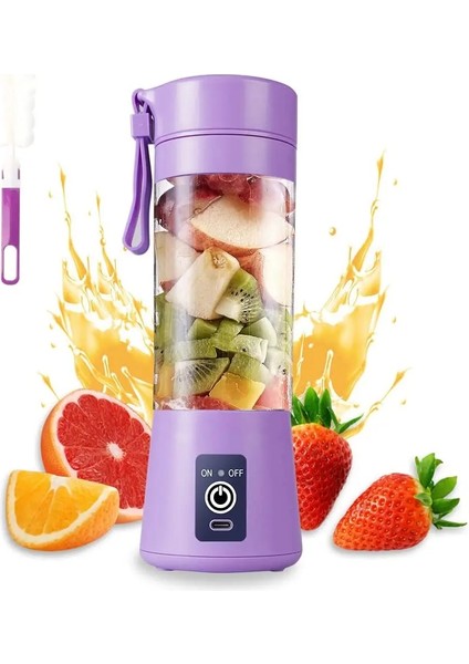Gül Tarzı USB Şarj Edilebilir Elektrikli Meyve Sıkacağı Karıştırıcılar El Smoothie Milkshake Makinesi Mini Meyve Suyu Makinesi Taşınabilir Yiyecek Mikseri Bardak (Yurt Dışından)