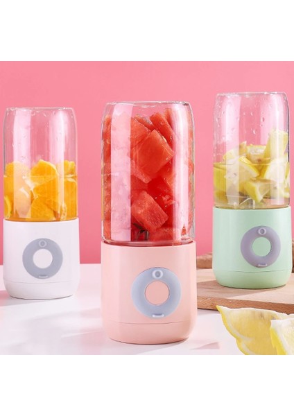 Pembe Tarzı 500 ml Taşınabilir Blender USB Elektrikli Meyve Sıkacağı Makinesi Blender Mikser Mini Mutfak Robotu Kişisel Blender Suyu Karıştırma Bardağı (Yurt Dışından)