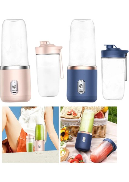 Pembe Tarzı Meyve Suları Milkshake Salata Sosu Smoothies Için Kişisel Taşınabilir Blender USB Meyve Mikseri (Yurt Dışından)