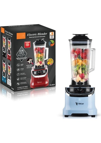 Mavi Stil Avrupa Yönetmeliği Blender Ev Ticari Smoothie Makinesi Soya Sütü Meyve Sıkacağı Elektrikli Blender (Yurt Dışından)