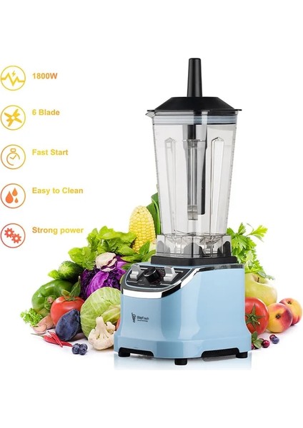 Mavi Stil Avrupa Yönetmeliği Blender Ev Ticari Smoothie Makinesi Soya Sütü Meyve Sıkacağı Elektrikli Blender (Yurt Dışından)