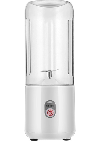 Beyaz Stil 500ML Mini El Shakes Smoothies Mutfak Kişisel Seyahat Ev Ofis Mikser Taşınabilir Blender Meyve Sıkacağı Bardağı 4 Bıçak (Yurt Dışından)