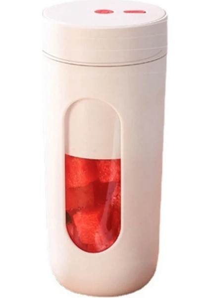 Pembe Tarzı 12V Taşınabilir Elektrikli Meyve Sıkacağı USB Kablosuz Şarj Blender Mini Meyve Sıkacakları Mikser Suyu Yapma Makinesi 300 ml (Yurt Dışından)