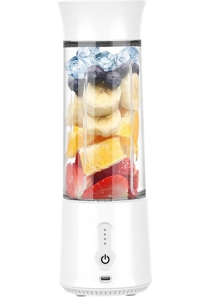 Beyaz Stil 7V Smoothie On The Go Blender Kupası Kişisel Boyutlu Blender USB Şarj Edilebilir, Shake ve Smoothie'ler Için (Yurt Dışından)