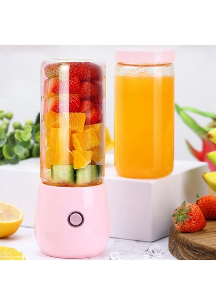 Pembe Tarzı Ev Elektrikli Meyve Sıkacağı Taşınabilir USB Şarj Edilebilir Meyve Makinesi Meyve Suyu Sıkma Kupası (Yurt Dışından) modelleri