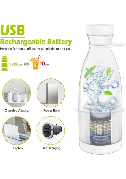 Beyaz Stil 300ML Taşınabilir Blender Elektrikli Sıkacakları Meyve Mikserleri USB Şarj Edilebilir Smoothie Mini Blender Kişisel Meyve Sıkacağı -Pembe (Yurt Dışından) fiyatları