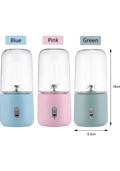 Yeşil Stil Taşınabilir Meyve Sıkacağı Bardağı Meyve Suyu Yapma Makinesi Meyve Suyu Bardağı 400 ml 6 Bıçaklı Otomatik Küçük Elektrikli Meyve Sıkacağı Smoothie Blenderı Buz Kırma Fincan (Yurt Dışından)
