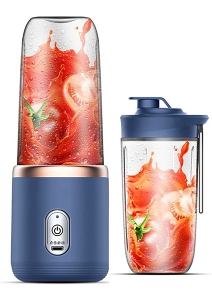 Mavi Stil Seyahat Blender Kupası Kişisel Blender Mini Meyve Sıkacağı Mikser Taşınabilir Elektrikli Meyve Sıkacağı Smoothie Meyve Suyu Milk Shake Için (Yurt Dışından)