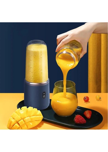Mavi Stil Seyahat Blender Kupası Kişisel Blender Mini Meyve Sıkacağı Mikser Taşınabilir Elektrikli Meyve Sıkacağı Smoothie Meyve Suyu Milk Shake Için (Yurt Dışından)