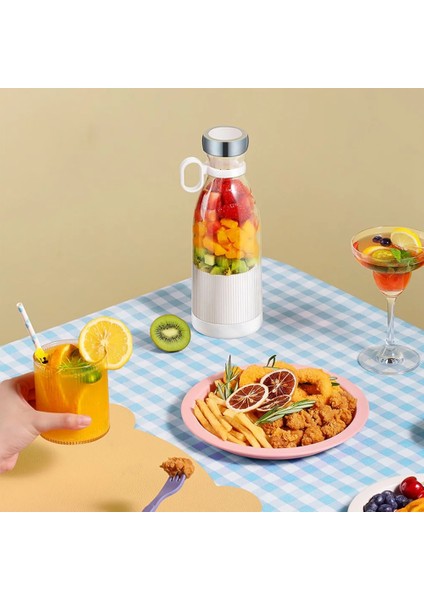 Elektrikli Taşınabilir Sıkacakları Blender USB Mini Meyve Şarj Edilebilir Mikserler Sıkacakları Meyve Çok Fonksiyonlu Meyve Suları Makinesi 350ML-B (Yurt Dışından)