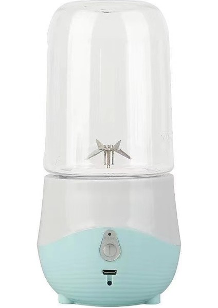 Mavi Stil 3.7V Kablosuz Mini Taşınabilir Mikser Fincan Meyve Sebze Sıkacağı Taze Meyve Suyu Taze Meyve Suyu Mikseri Fincan Elektrikli USB Şarj Blender (Yurt Dışından)