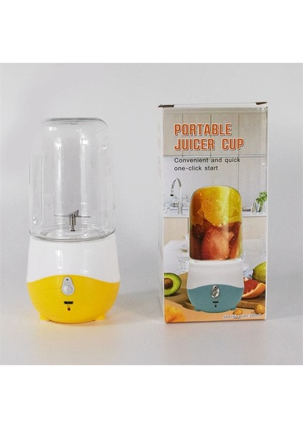 Mavi Stil 3.7V Kablosuz Mini Taşınabilir Mikser Fincan Meyve Sebze Sıkacağı Taze Meyve Suyu Taze Meyve Suyu Mikseri Fincan Elektrikli USB Şarj Blender (Yurt Dışından)