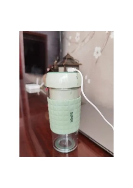 Yeşil Tarzı USB Şarj Edilebilir Elektrikli Meyve Sıkacağı Mini Çoklu Meyve Suyu Makinesi Taşınabilir Mini Meyve Sıkacağı Bardağı (Yurt Dışından)