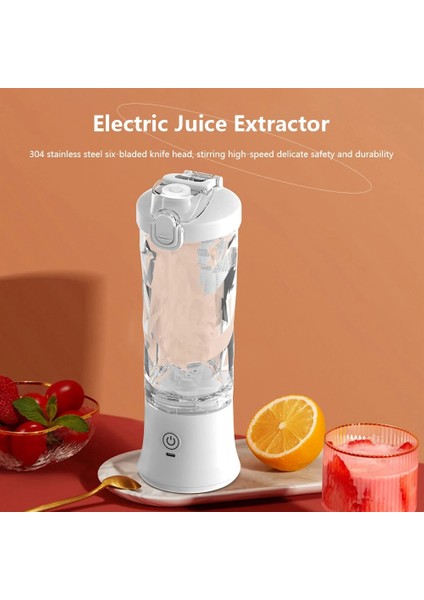 Mavi Stil 600ML Taşınabilir Meyve Sıkacağı Bardağı Elektrikli Meyve Sıkacağı Paslanmaz Çelik Bıçak Meyve Sıkacağı Bardağı Sıkacağı Meyve Otomatik Smoothie Blenderı Mutfak Gereçleri (Yurt Dışından)