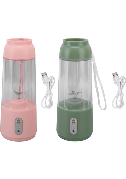 Pembe Tarzı Fincan Blender Blender Paslanmaz Çelik Bıçak 300 ml Kapasiteli Ah Mini Taşınabilir Ev Için Ofis Için Seyahat Için (Yurt Dışından)
