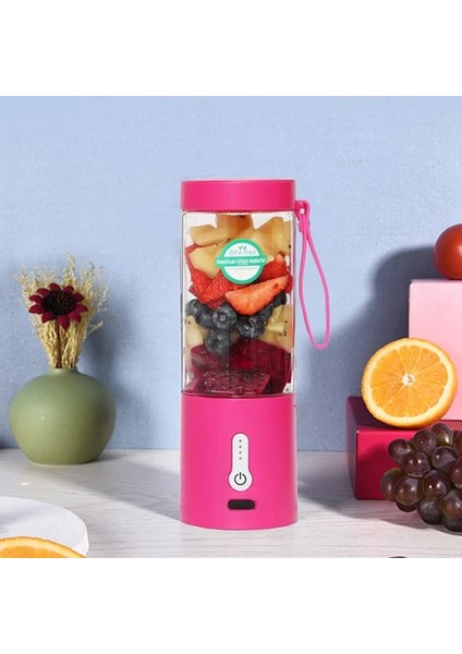 Mavi Stil 530 ml Elektrikli Meyve Sıkacağı Taşınabilir Smoothie Blender USB Şarj Edilebilir Taşınabilir Meyve Mikser Makinesi Mini Sıkacağı Blender (Yurt Dışından)