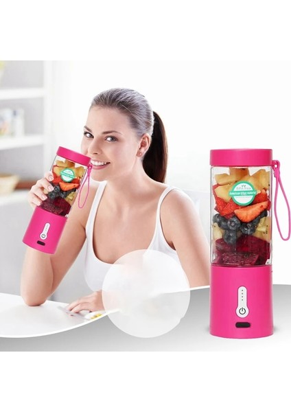 Mavi Stil 530 ml Elektrikli Meyve Sıkacağı Taşınabilir Smoothie Blender USB Şarj Edilebilir Taşınabilir Meyve Mikser Makinesi Mini Sıkacağı Blender (Yurt Dışından)