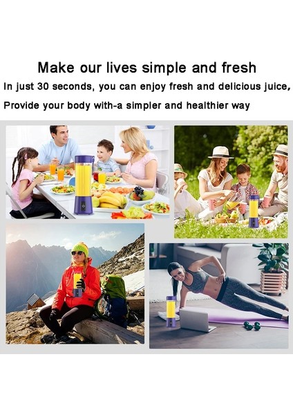 Yeşil Stil Taşınabilir Taze Meyve Suyu Smoothie Blender Şişe Sıkacağı Makinesi Mini Bardak Mutfak Robotları Mutfak Elektrikli Kişisel Portakal Sıkacağı (Yurt Dışından)