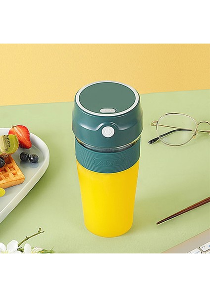 Yeşil Stil L Taşınabilir Meyve Sıkacağı USB Şarj Edilebilir Mini Meyve Suyu Bardağı Makinesi Hızlı Blender Mutfak Robotu (Yurt Dışından)