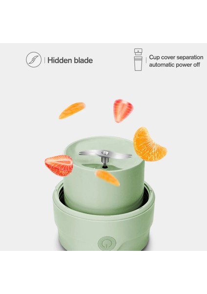 Yeşil Stil L Taşınabilir Meyve Sıkacağı USB Şarj Edilebilir Mini Meyve Suyu Bardağı Makinesi Hızlı Blender Mutfak Robotu (Yurt Dışından)