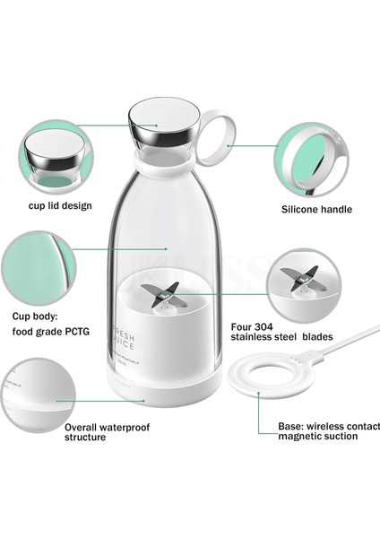 Pembe Tarzı Taşınabilir Elektrikli Meyve Sıkacağı Blender USB Mini Meyve Karıştırıcılar Sıkacakları Meyve Sıkacakları Gıda Milkshake Çok Fonksiyonlu Meyve Suyu Yapma Makinesi (Yurt Dışından)