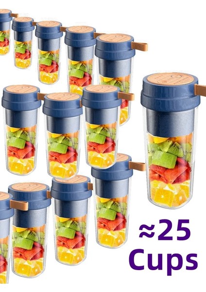 Mavi Stil Seyahat Taşınabilir Blender 400 ml Mixeur Kablosuz Şarj Edilebilir Mini USB Meyve Sıkacağı Bardağı Meyve Mikser Sıkacakları Şişe Smoothie Sıkacağı (Yurt Dışından)