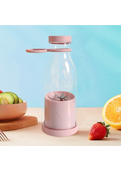 Beyazlar Tarzı 420ML ml Elektrikli Meyve Sıkacağı Bardağı Mini Elektrikli Mikserler Şişe USB Şarj Edilebilir Milkshake Buz Ezme Fincan Taze Meyve Suyu Şişesi Blender (Yurt Dışından)