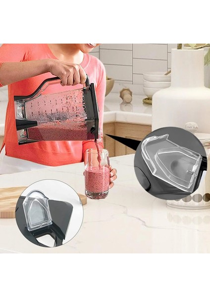 Blender Sıkacakları Şapkalar Kolay Temizlenebilir Taşınabilir Küçük Cihaz Şeffaf Kapak Sıkacağı Besleme Kapağı NJ602 Serisi Meyve Sıkacağı Için (Yurt Dışından)
