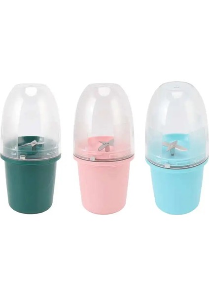 Yeşil Stil 260 ml Meyve Sıkacağı Bardağı Çok Fonksiyonlu Şarj Edilebilir Mikserler Taze Meyve Sıkacakları Blender Küçük 4 Bıçaklı Karıştırma Makinesi (Yurt Dışından)