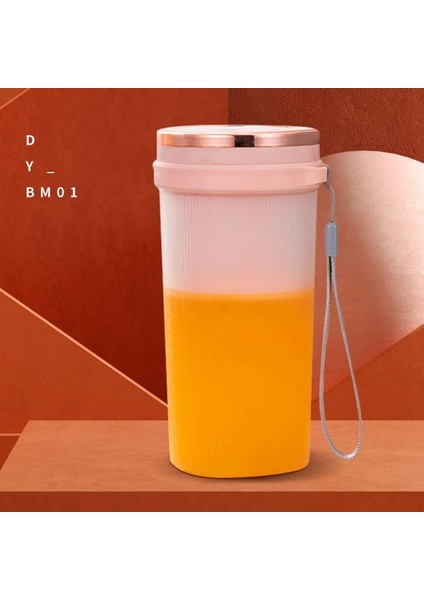 Pembe Tarzı Taşınabilir Elektrikli Meyve Sıkacağı USB Şarj Edilebilir El Smoothie Blender Meyve Karıştırıcılar Gıda Milkshake Suyu Yapımcısı Makinesi (Yurt Dışından)