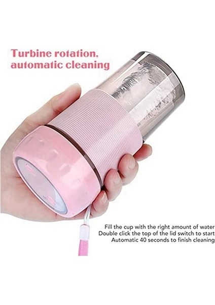 Pembe Tarzı Makine Elektrikli Meyve Bardağı Mini Meyve Sıkacağı Uygun Kişisel Meyve Blender Smoothie (Yurt Dışından)