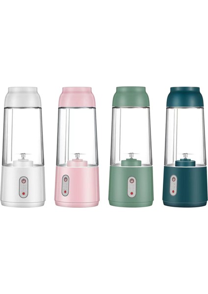 Mavi Stil Kişisel 4 Bıçaklı Mini Meyve Sıkacağı Bardağı Çıkarıcı USB Şarj Smoothies Mikser Meyve Mikseri 300 ml Meyve Makinesi (Yurt Dışından)
