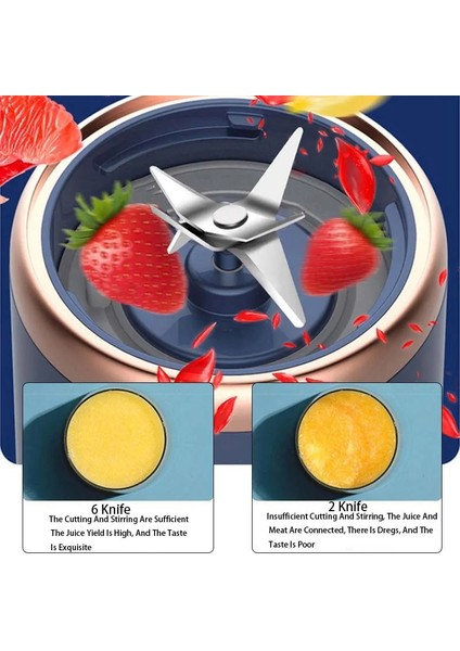 Mavi Stil Kablosuz Taşınabilir Meyve Sıkacağı Şarj Edilebilir Ev Elektrikli Meyve Sıkacağı USB Tam Otomatik Çok Fonksiyonlu Meyve Makinesi Meyve Suyu Sıkma Bardağı (Yurt Dışından) modelleri