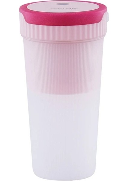 Pembe Tarzı Ev Taşınabilir Meyve Suyu Blender Su Şişesi Kablosuz Meyve Sıkacağı Mikser Bardak Güvenliği (Yurt Dışından)