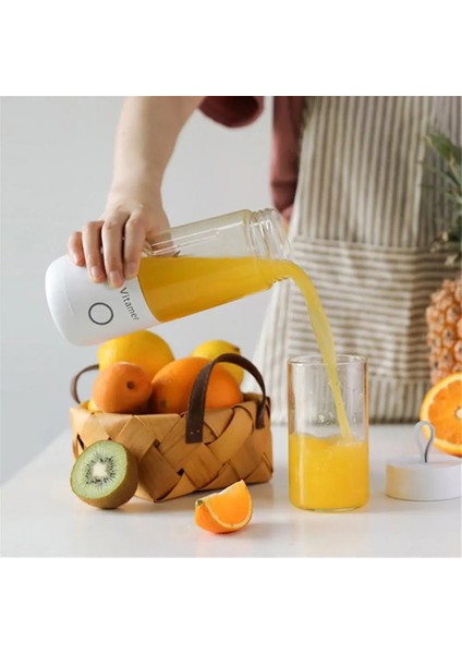 Pembe Tarzı Taşınabilir Elektrikli Meyve Sıkacağı Blender USB Meyve Karıştırıcı Meyve Suyu Bardağı Şişe Gıda Milkshake Çok Fonksiyonlu Meyve Suyu Yapma Makinesi (Yurt Dışından)