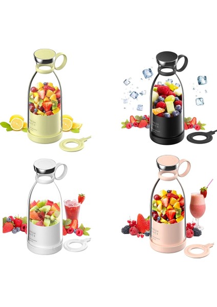 Siyah Stil Taşınabilir Blender Şişe Elektrikli Portakal Sıkacağı Kablosuz Taze Meyve Suyu Sıkacakları Mikser Smoothie Narenciye Sıkacağı Bullet Blender (Yurt Dışından)