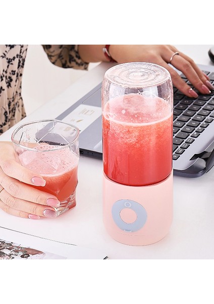 Pembe Tarzı Taşınabilir Sıkacağı Elektrikli Blender Mikser Fincan USB Mini Gıda Smoothie Işlemcisi El Kişisel Milkshake Meyve Sıkacağı Sıkacağı (Yurt Dışından)