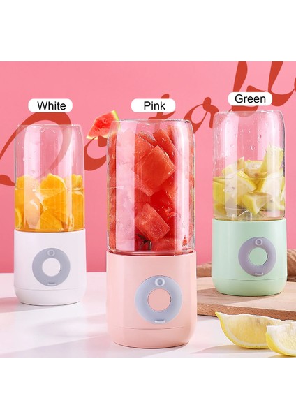 Pembe Tarzı Taşınabilir Sıkacağı Elektrikli Blender Mikser Fincan USB Mini Gıda Smoothie Işlemcisi El Kişisel Milkshake Meyve Sıkacağı Sıkacağı (Yurt Dışından)