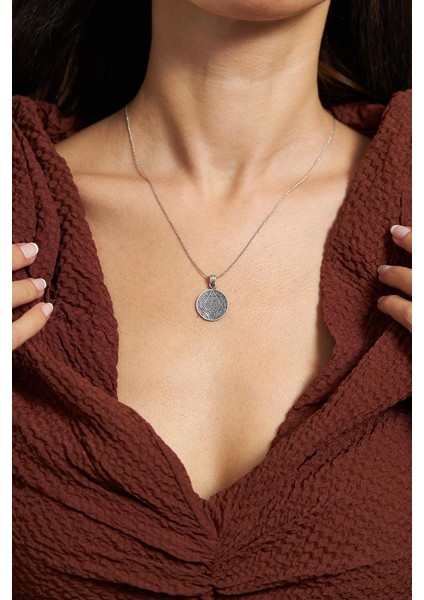 Otantik Süleyman'ın Mührü Oksitli 925 Ayar Gümüş Kolye fiyatları