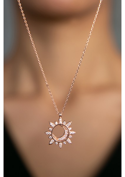 Kadın Güneş Model 925 Ayar Gümüş Kolye modelleri