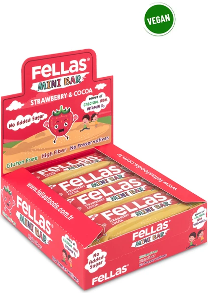 Fellas Kids Meyve Bar - Çilek ve Kakaolu x 12 Adet