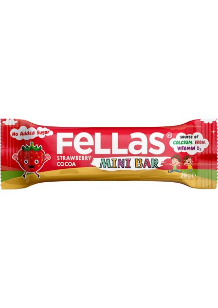 Fellas Kids Meyve Bar - Çilek ve Kakaolu x 12 Adet