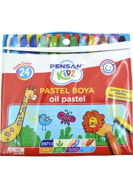 Kidz Çantalı Pastel Boya 24 Renk